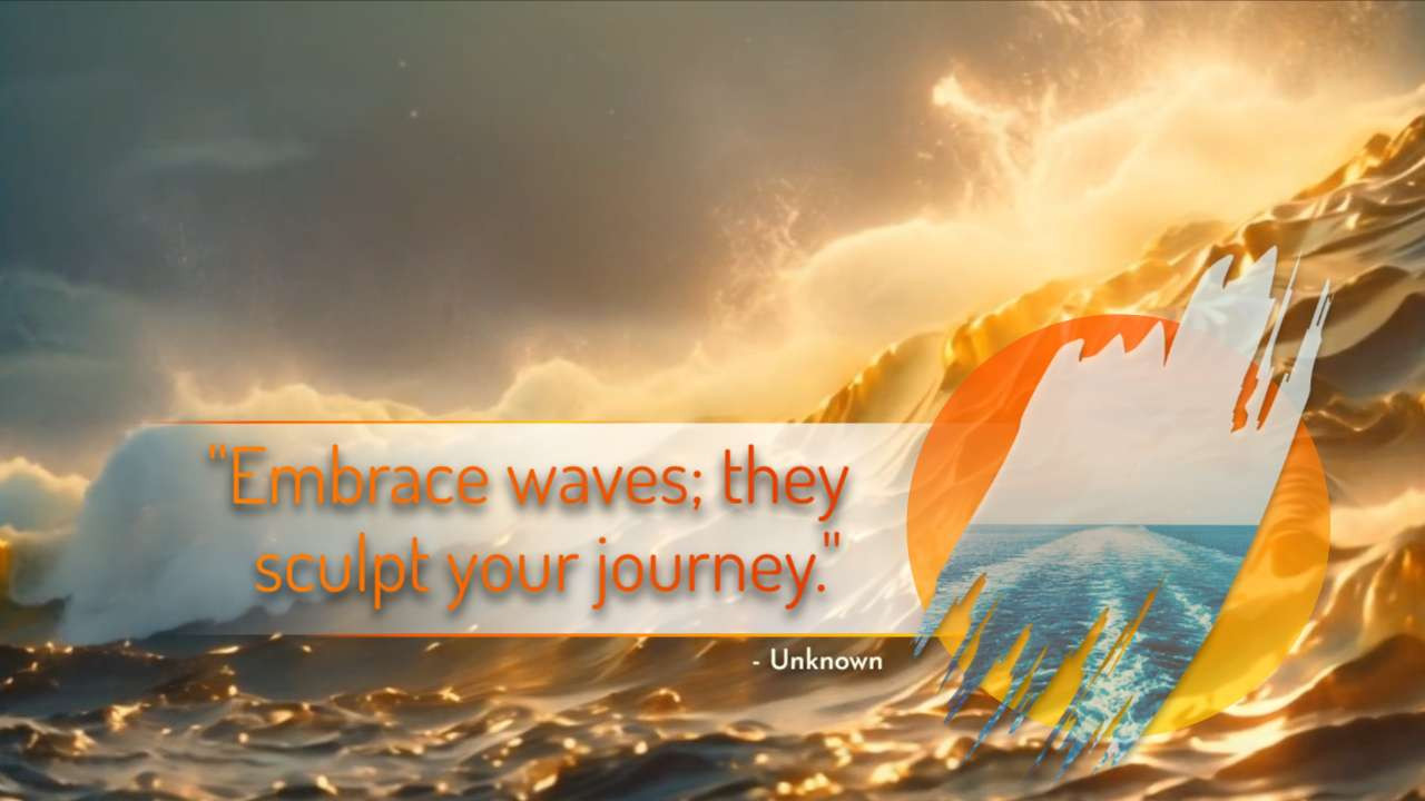 golden tidal wave video background preview image.