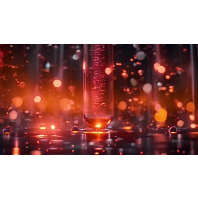 Add this motion video background to presentation / media designs to artistically visualize a discovery in science.