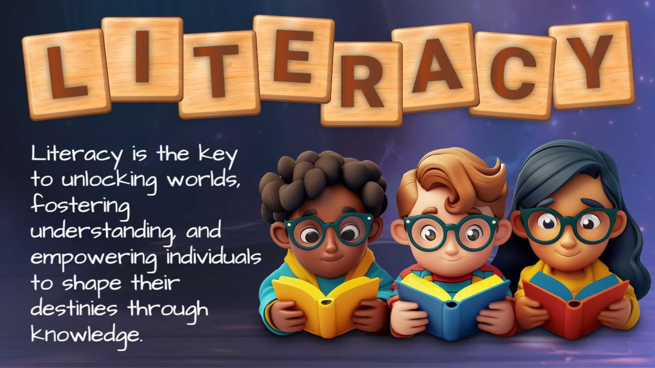 literacy reading video background preview image.