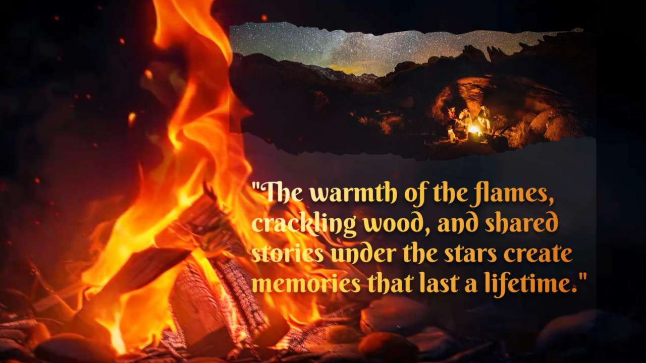 campfire flames video background preview image.