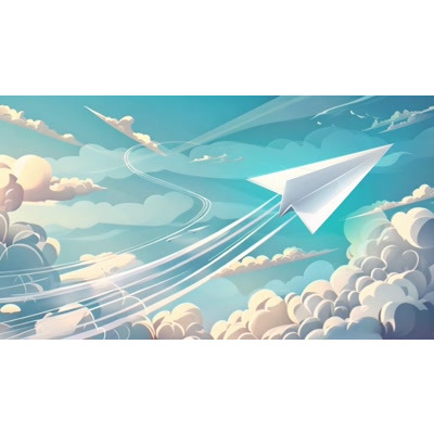 Download this video of a paper airplane gliding through the clouds to represent the potential to rise above ones limitations.