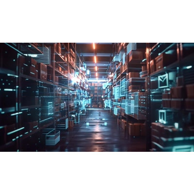 Download this modern logistics video background to accompany a presentation about logistics in a digital world.