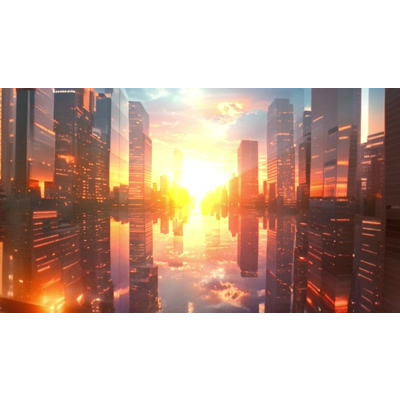 Download this future cityscape motion video for PowerPoint or media designs to represent growth and development in business.