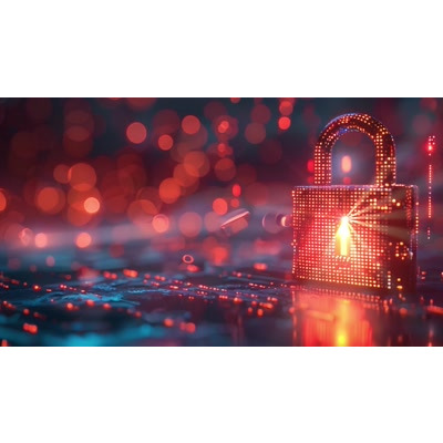 Download this digital security lock video background to visualize cyber security and protection in presentations and media designs.