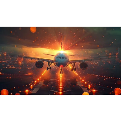 Download this jetliner take off motion video to add symbolize overcoming challenges and reaching new heights.