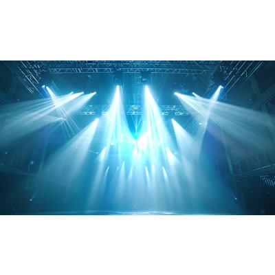 Download this arena lights video background to add excitement and hype to a presentation or media design background.