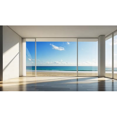 Download this ocean view video background, perfect for evoking luxury and connection with nature in real estate presentations.