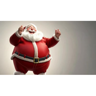 Download this animated clipart of a jolly Santa Claus laughing and moving around, perfect for adding festive cheer to your holiday projects.