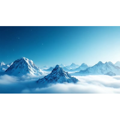 A cinematic video of snowy mountain peaks above the clouds—perfect background for themes of growth, reflection, and inspirational success.