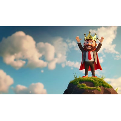 This animated king video background inspires triumph and leadership, perfect for motivational presentations.
