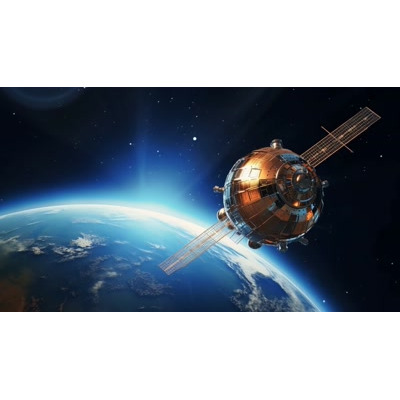 Download this retro satellite video background for PowerPoint or Google Slides. Ideal for space and technology-themed presentations.