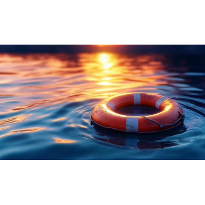 Add this peaceful lifebuoy video background to PowerPoint or Google Slides to highlight water safety, rescue themes, or community preparedness.
