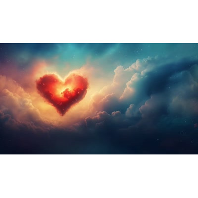 Download this heart-shaped nebula video background to add a romantic or cosmic touch to PowerPoint or Google Slides presentations.