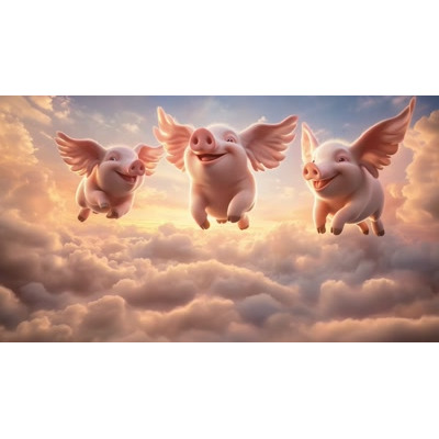 This whimsical flying pigs video background adds a joyful and imaginative touch to your presentations.