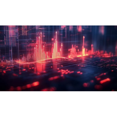 Download this dynamic stock market growth video background to energize your financial presentations.