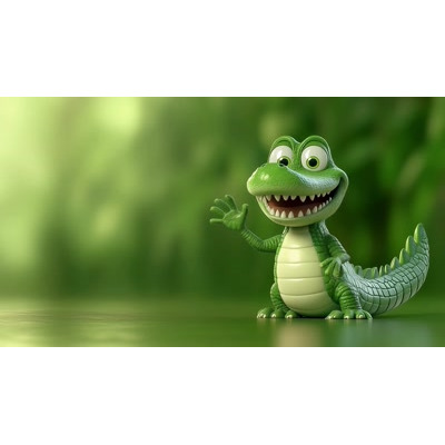 This cheerful crocodile video background brings a playful vibe to your slides, perfect for engaging presentations.