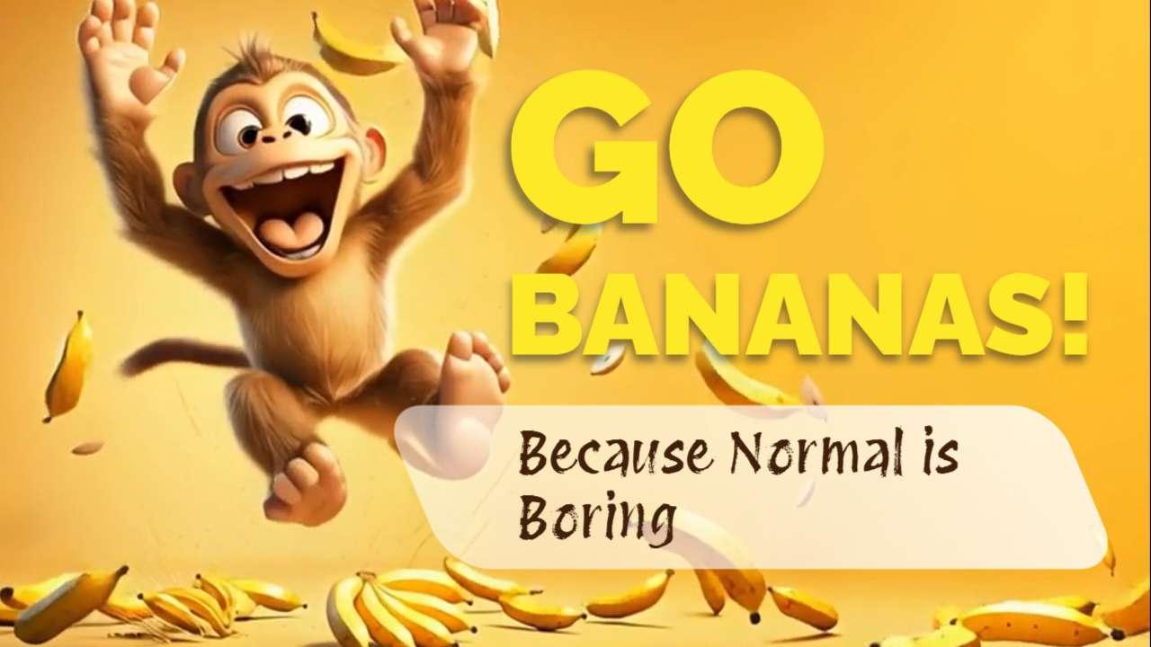 go bananas happy monkey video background preview image.