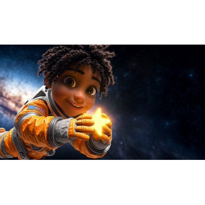 This enchanting video background captures a young astronaut reaching for a glowing star, inspiring dreams of exploration and adventure.