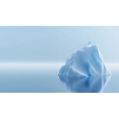 This serene video background of a floating iceberg evokes tranquility, perfect for environmental presentations.