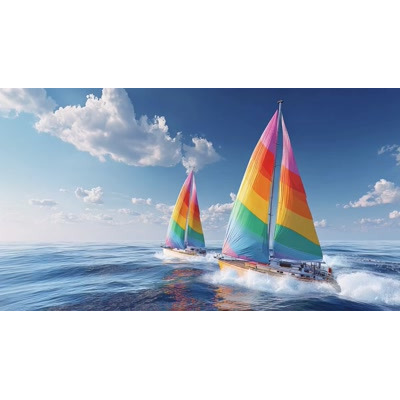 Download this vibrant sailboat video background to inspire adventure and tranquility in your presentations.