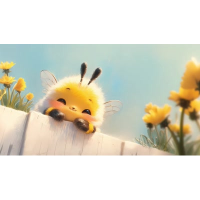 This adorable honey bee video background brings joy and charm to your slides, perfect for nature-themed presentations.