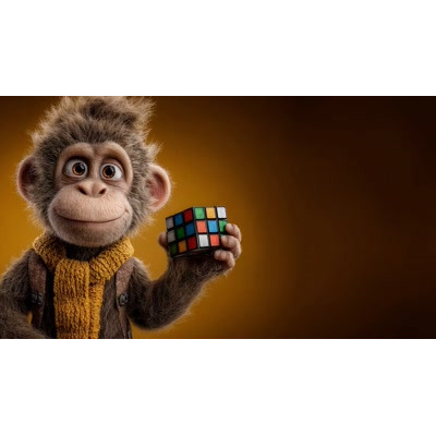 This playful monkey video background brings a sense of joy and curiosity, perfect for engaging presentations.