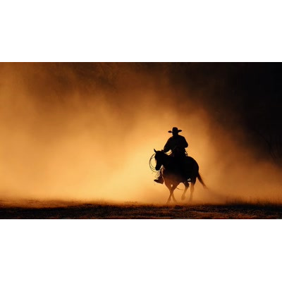 This evocative cowboy riding video background captures the essence of adventure and freedom in the Wild West.