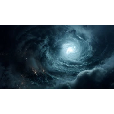 This intense cyclone video background captures nature&#039;s fury, perfect for impactful presentations.