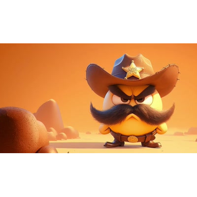 This animated sheriff video background adds a playful yet fierce touch to your presentation slides.