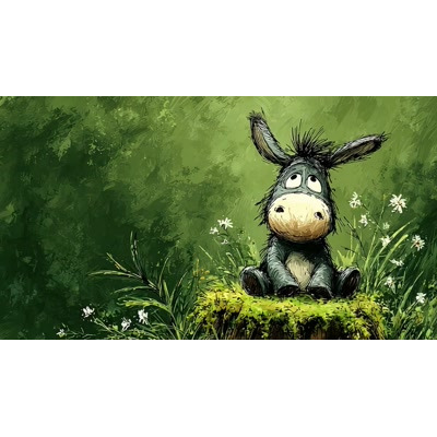 This whimsical cartoon donkey video background adds a playful touch to your slides, perfect for engaging storytelling.