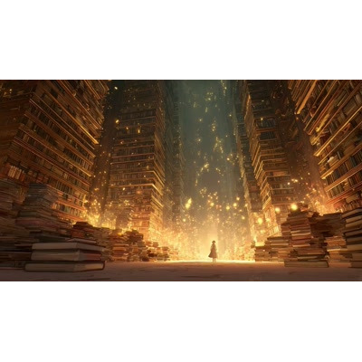 This magical library video background invites viewers into a world of wonder and imagination, perfect for storytelling presentations.
