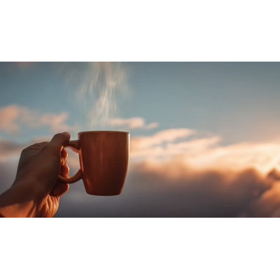 This steaming coffee mug video background evokes warmth and comfort, perfect for cozy presentations.