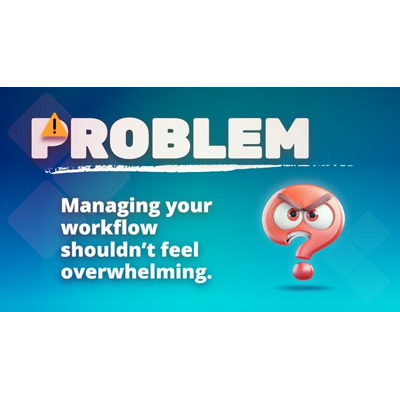Dynamic animated video highlighting workflow challenges and problem-solving, perfect for presentations about teamwork and finding effective solutions.