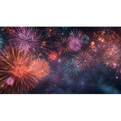Download this stunning fireworks video background to enhance your presentations and celebrate special occasions.