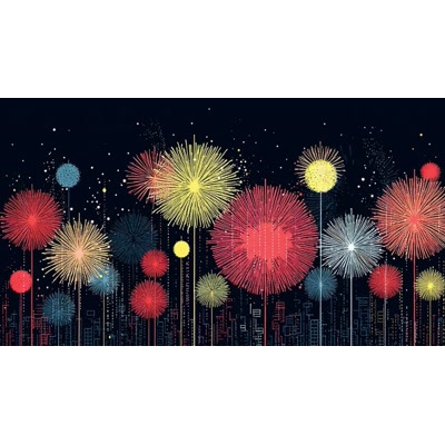 Download this vibrant fireworks video background to enhance your presentations with a festive atmosphere.