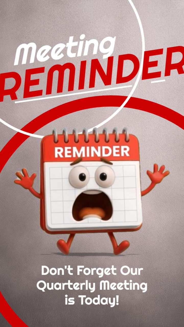 Download this engaging video background to remind your audience about important meetings.