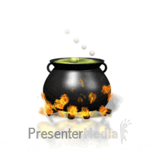 ID# 158 - Bubbling Witches Cauldron - PowerPoint Animation