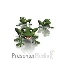 ID# 165 - Group Of Buggy Frogs - PowerPoint Animation