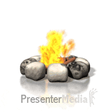 ID# 174 - Campfire Burning - PowerPoint Animation