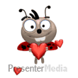 Love Bug Holding Heart Powerpoint animation