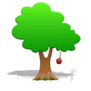 Tree Apple Swinging | 3D Animated Clipart for PowerPoint -  