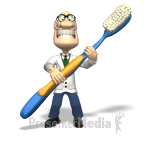 Dentist Holding Toothbrush | 3D Animated Clipart for PowerPoint -  