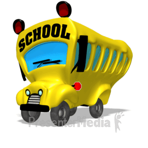 School Bus Driving | 3D Animated Clipart for PowerPoint 