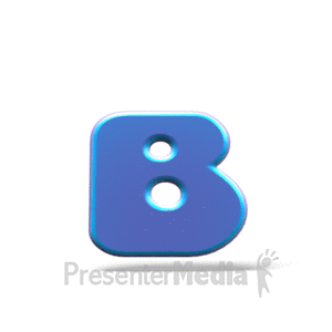 Bouncing B  3D Animated Clipart for PowerPoint 