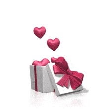 ID# 796 - Valentines Day Hearts Fly Out Of Box - PowerPoint Animation