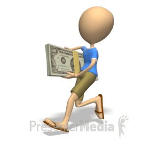 Stickton Carrying Money | 3D Animated Clipart for PowerPoint -  