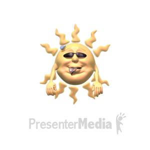 Hot Cartoon Sun | 3D Animated Clipart for PowerPoint 