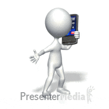 ID# 2340 - Talking On Cell Phone - PowerPoint Animation