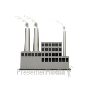 Factory Smoking | 3D Animated Clipart for PowerPoint 