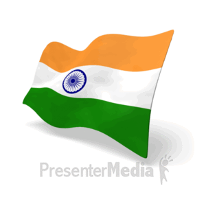 india flag perspective anim